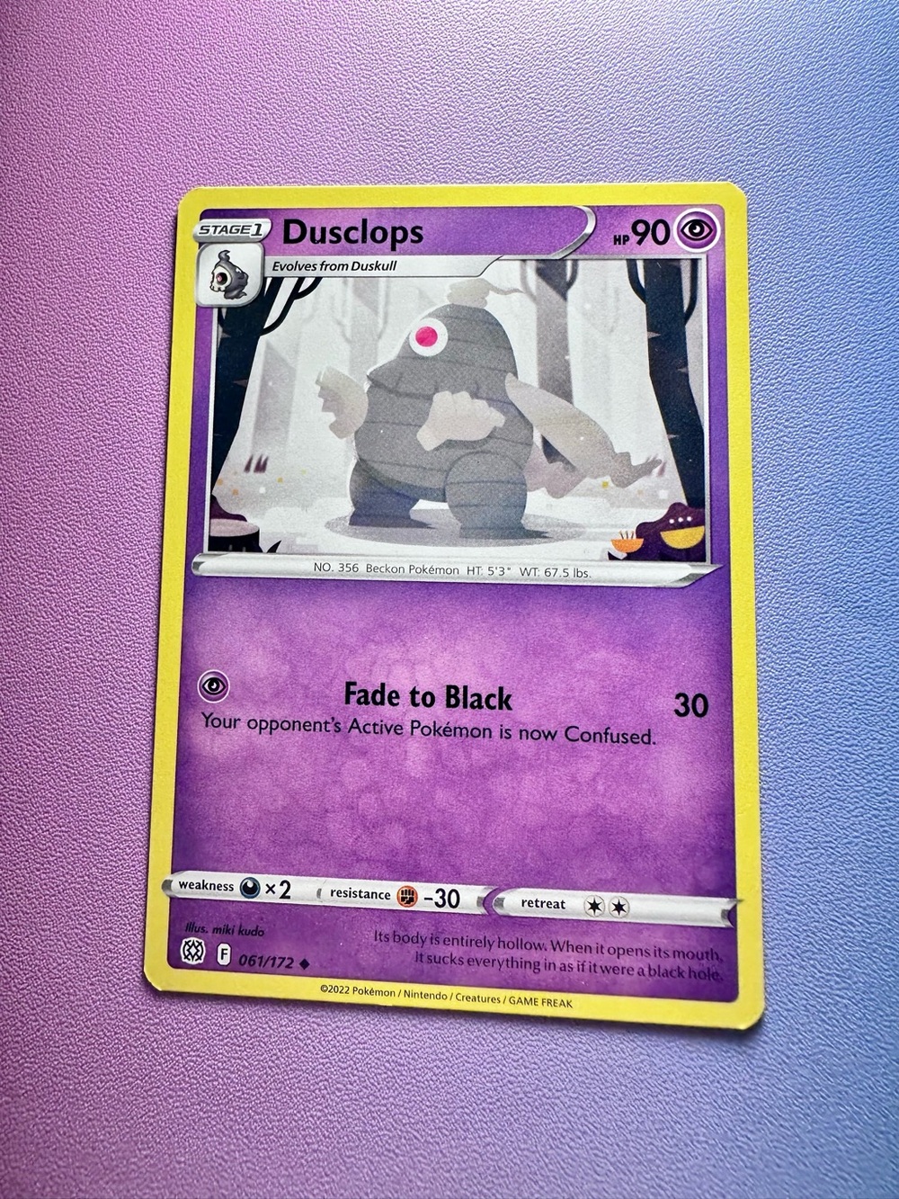 dusclops - 061/172 (uncommon) — pokemon: brilliant stars
